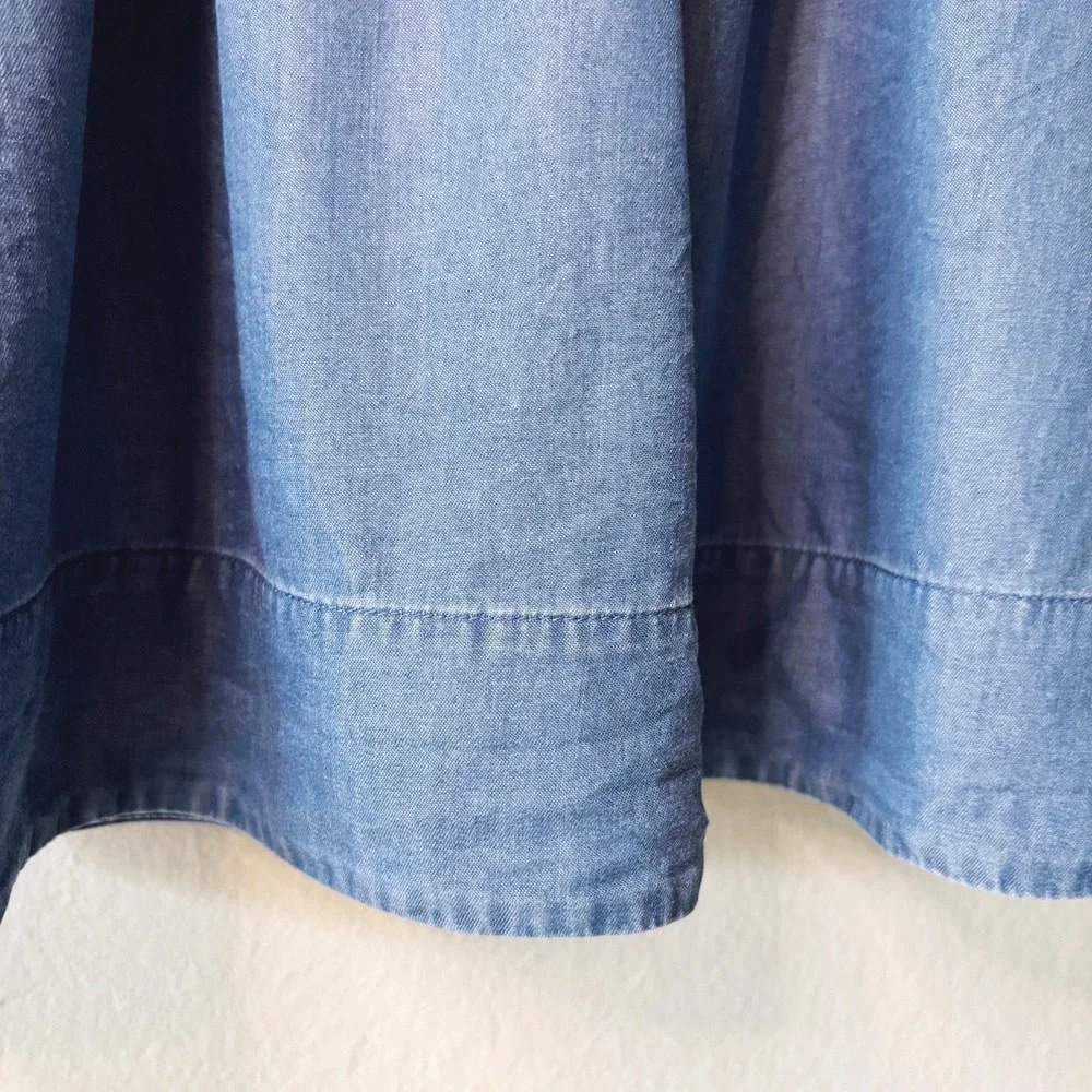 Kate‎ Spade Chambray Off The Shoulder Top, Small, Broome Street denim blouse